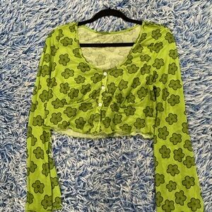 Floral Green Women's Top